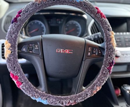 crochet steering wheel cover