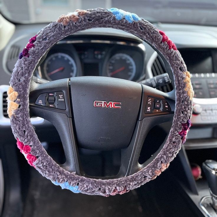 crochet steering wheel cover