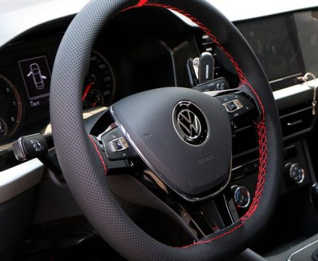 leather steering wheel cover