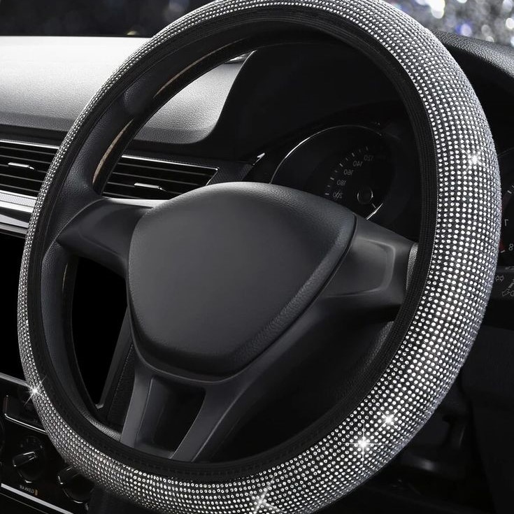 rhinestone steering wheel cover