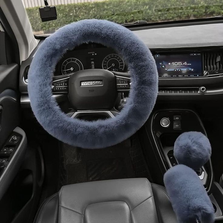 fluffy steering wheel cover