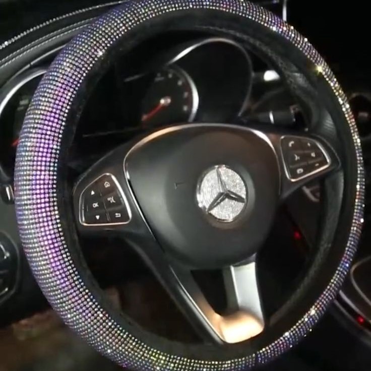 rhinestone steering wheel cover