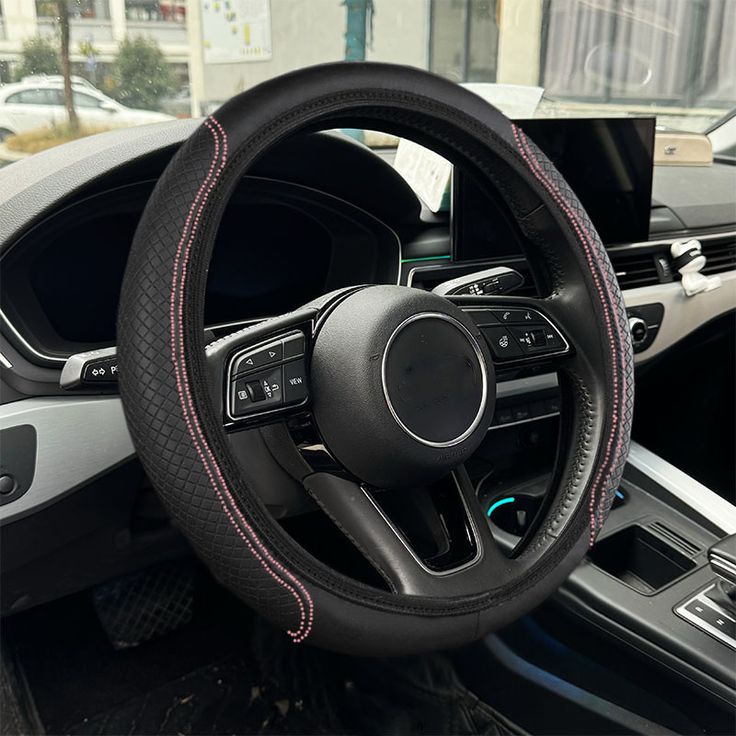 leather steering wheel cover