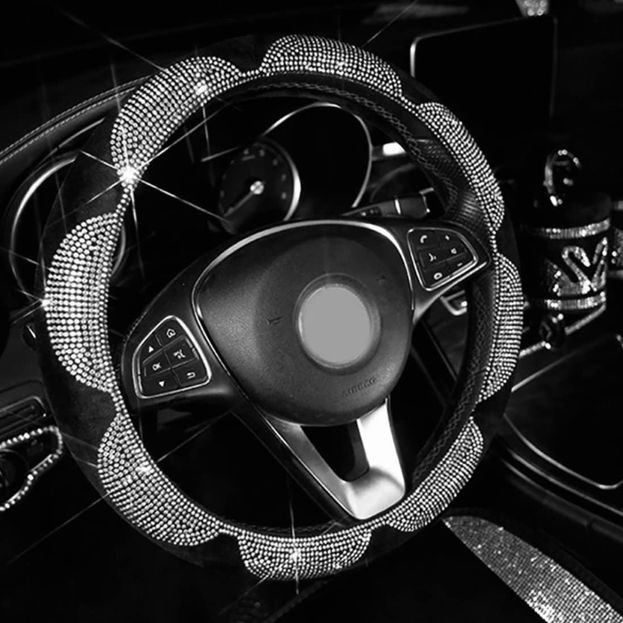 rhinestone steering wheel cover