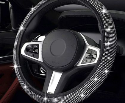 rhinestone steering wheel cover