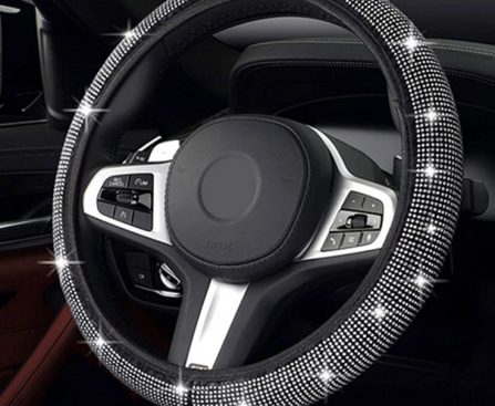 rhinestone steering wheel cover