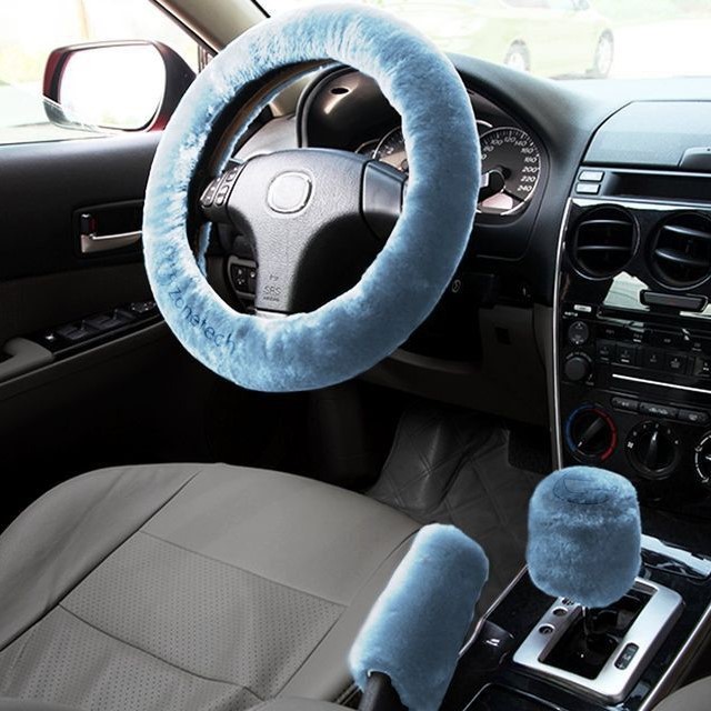 fluffy steering wheel cover