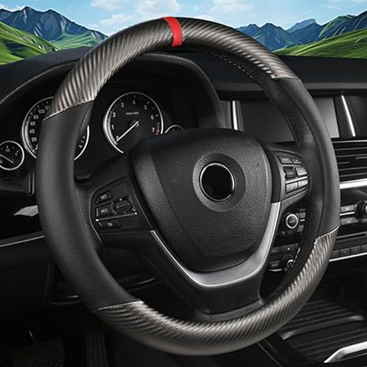 leather steering wheel cover