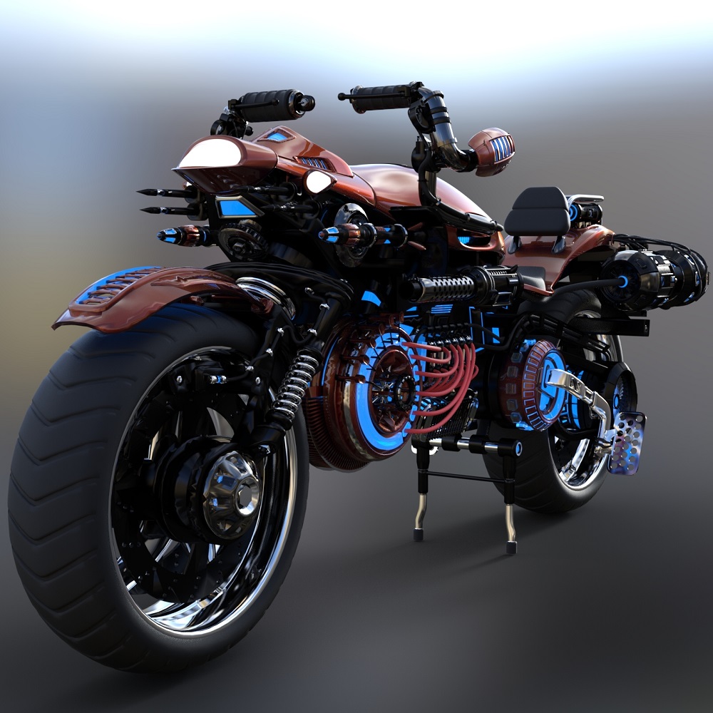 futuristic motorcycle